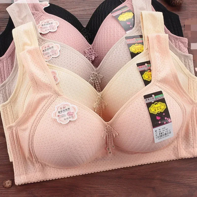 Size from 36/80C to 44/100C Quinquagenarian  Thin Large Size Push Up Bra Underwear