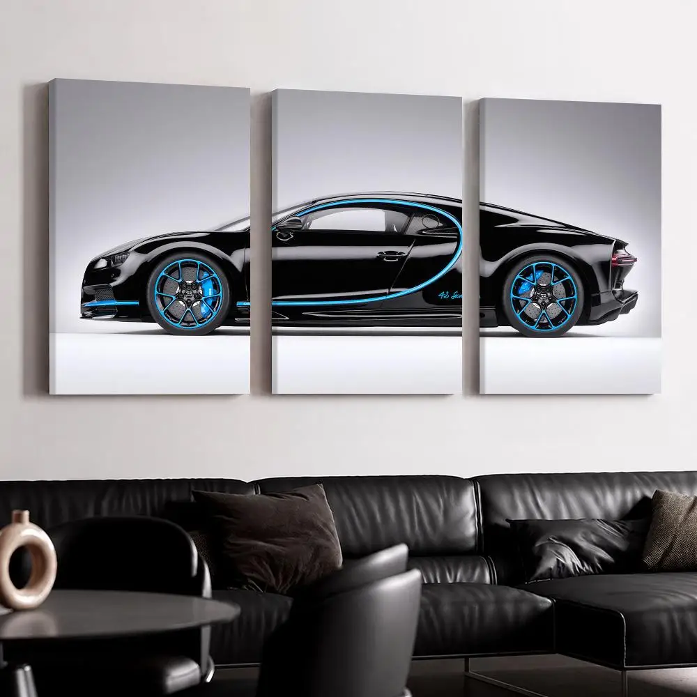 High Performance Supercar Framed Wall Painting Canvas Poster Ready to Hang Wall Art for Bedroom Living Room Home Decor Gift