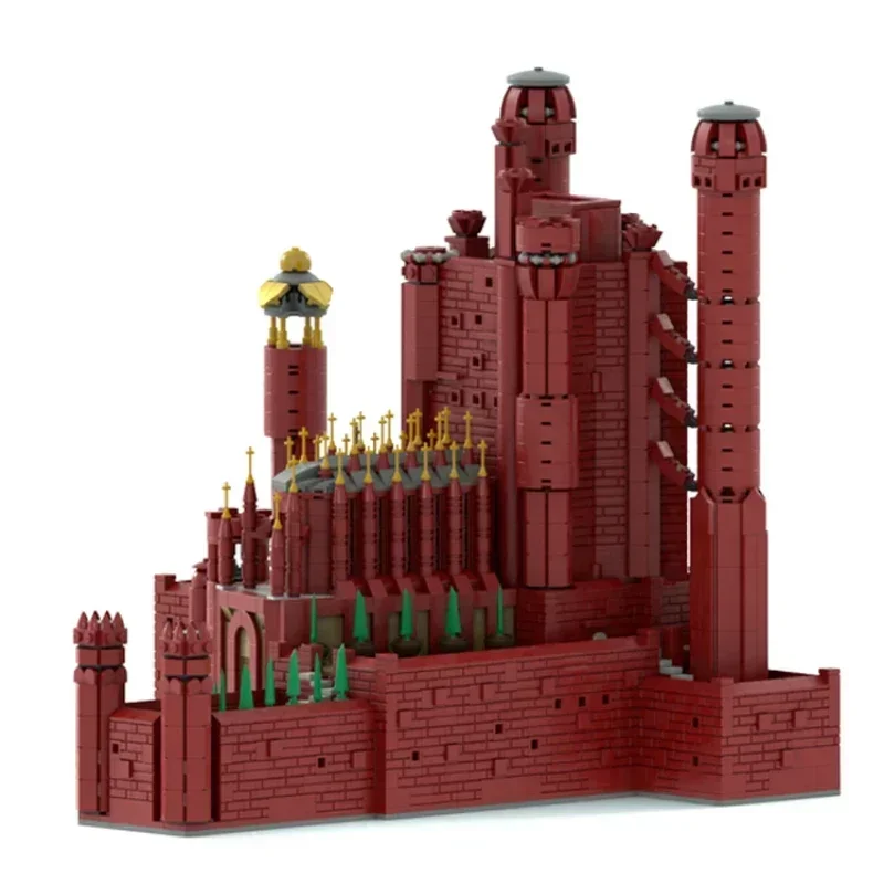 dragon game movie castle diorama bricks keep scene of the ice blocks fire muralha fans moc toy and decoration