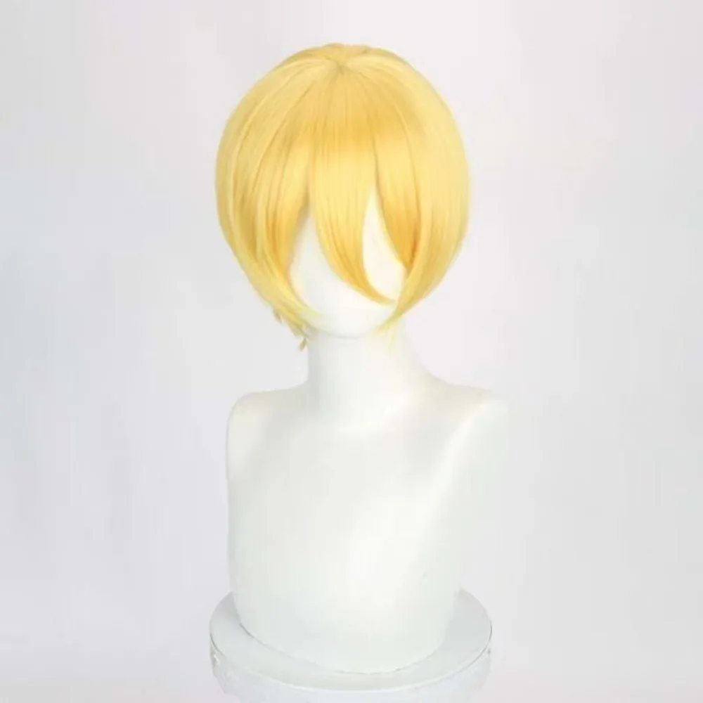 

30cm Universal Cosplay Wig Rose Net Cap Face-Flattering Multi-Color Scalp Top Anti-Warp Anime Short Hair For Cosplay