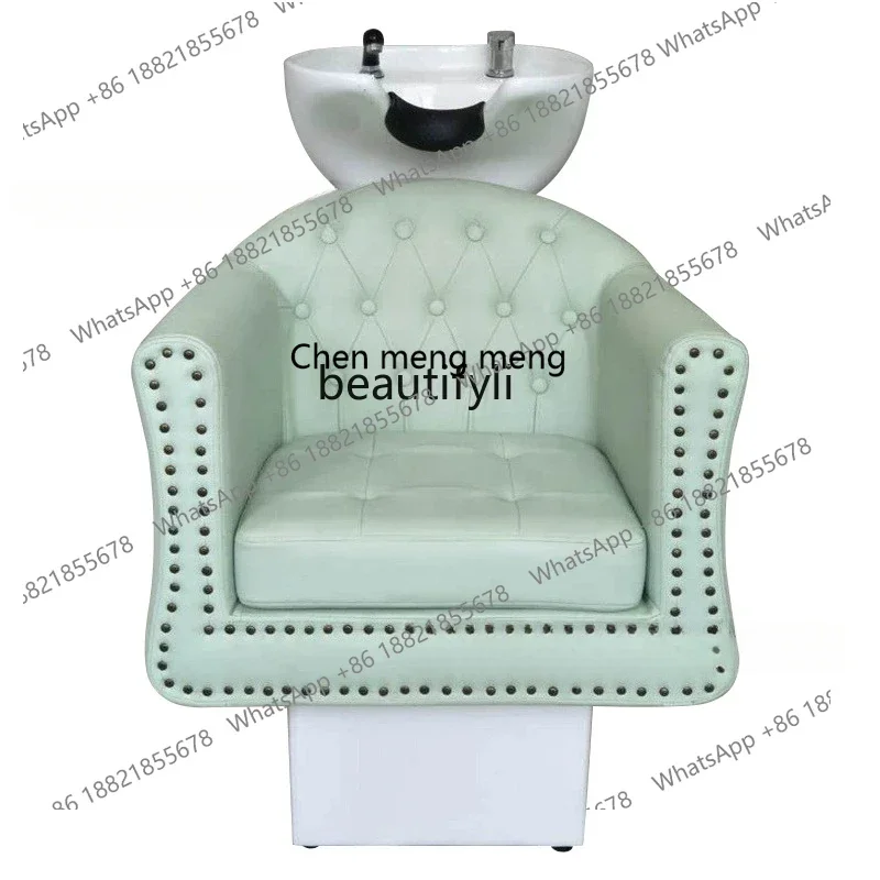 xqSedia per shampoo moderna Salone per capelli Seduta dedicata Parrucchiere Letto a sciacquone semi-sdraiato Mobili per parrucchieri