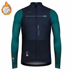 Winter Cycling Men's Long Sleeve Gobikful Jackets Thermal Fleece Bicycle Jersey Ciclismo Racing Jacket Roadbike Shirts