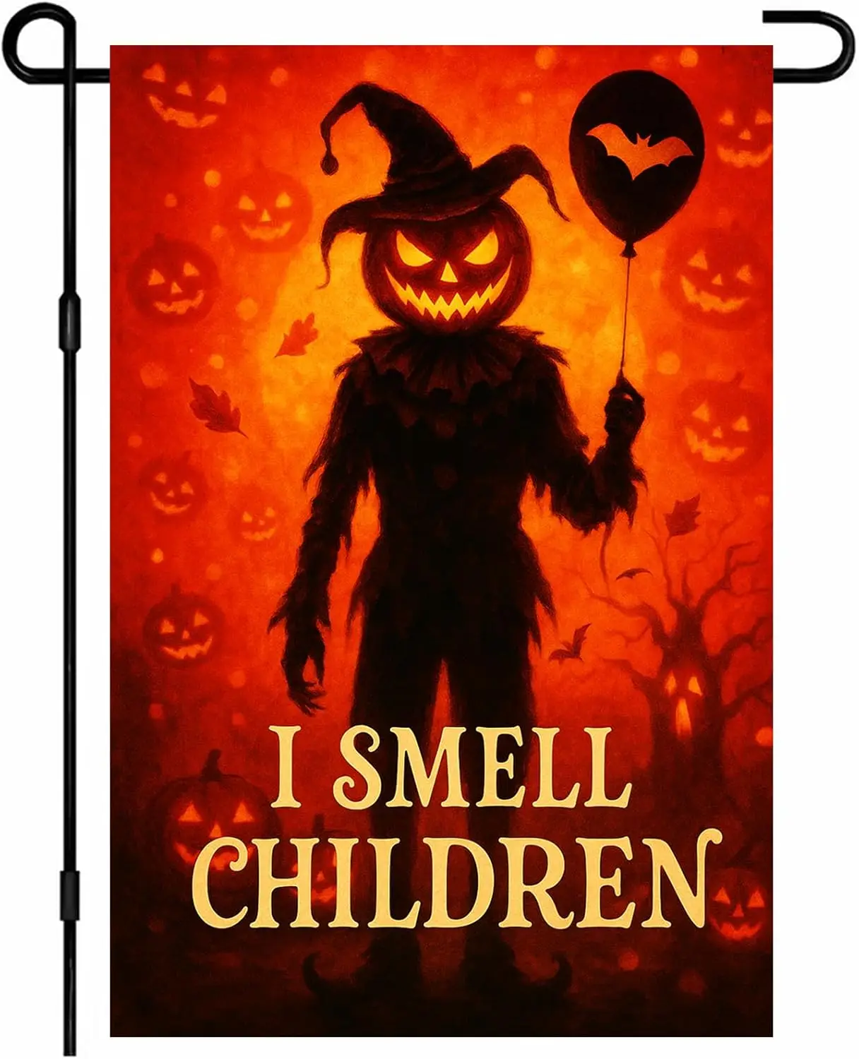 BlissYard I Smell Children Halloween Garden Flag Double Sided 12x18 Inch Pumpkin Head Yard Banner Scary Fall Witch Decor Spo jjp