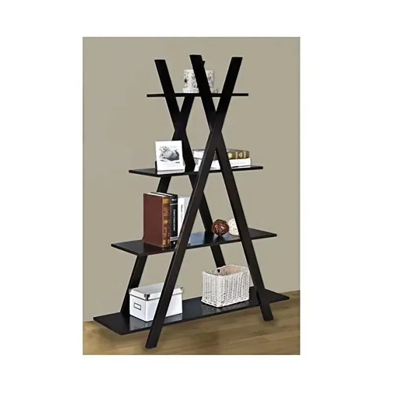 2025 High Quality Brown Wood Modern Tree Shaped Bookshelf
