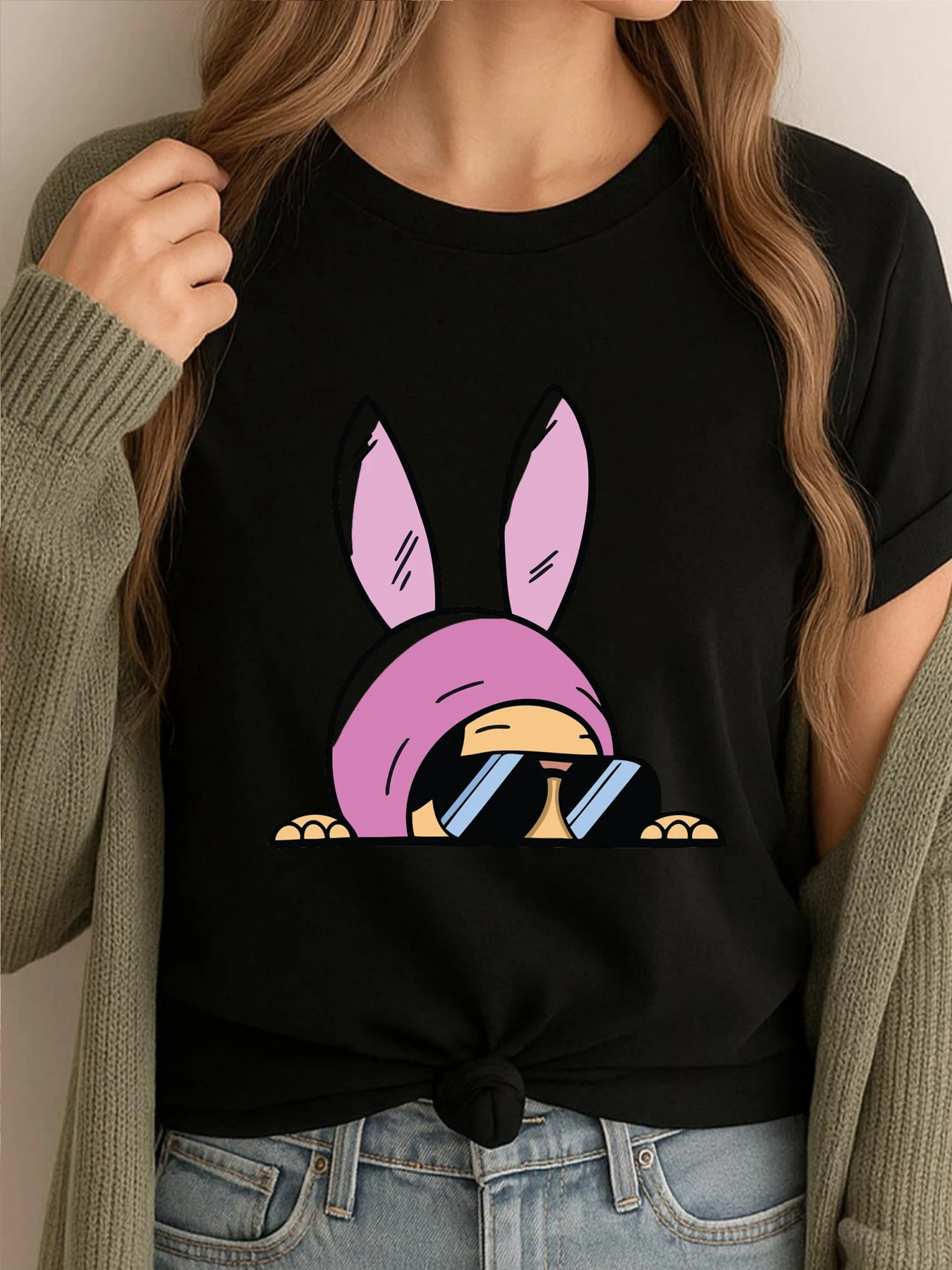 لويز تطل حجم كبير ملابس الرجال القطن تي شيرت الرجال الجرافيك تيز فضفاضة تناسب لينة المطبوعة التي شيرت مضحك