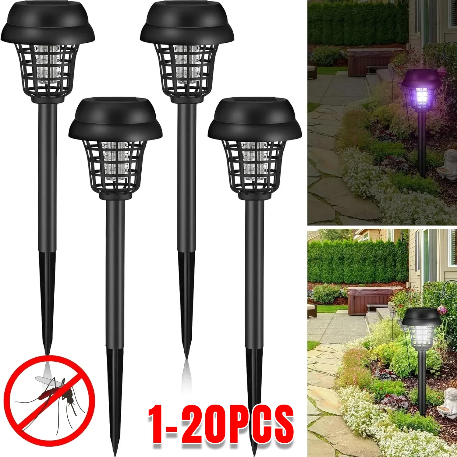 

Солнечная лампа от комаров, домашний сад, водонепроницаемый отпугиватель комаров, уличный кемпинг, электрический артефакт от комаров, осветительные лампы