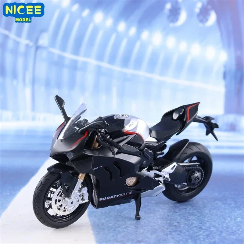 1:12 DUCATI V4S motorcycle High Simulation Diecast Metal Alloy Model car Sound Light Collection Kids Toy Gifts M17