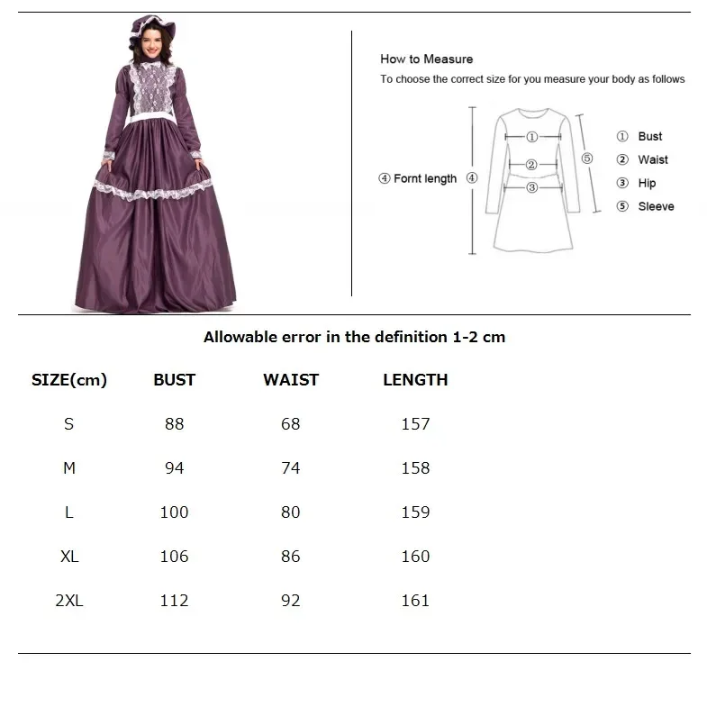 Deluxe Victorian Servant Domestic Costume Adult Women Medieval French Wench Halloween Family Party Fantasia Maid Fancy Dress