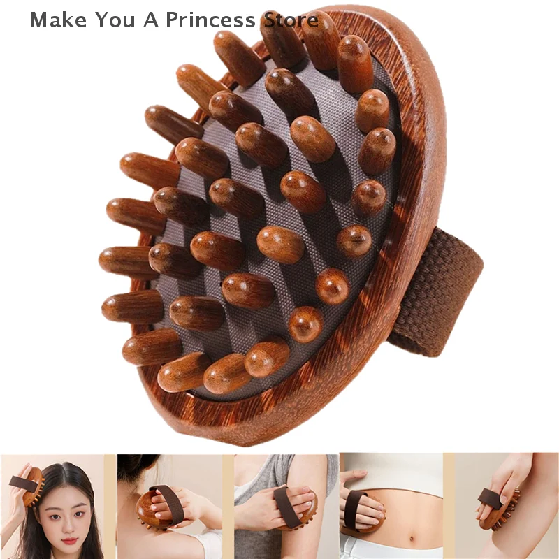 

Massage Meridian Brush Stomach Wooden Airbag Scalp Brush Five Elements Body Unblocking Abdominal Massage Leg Massage Tool