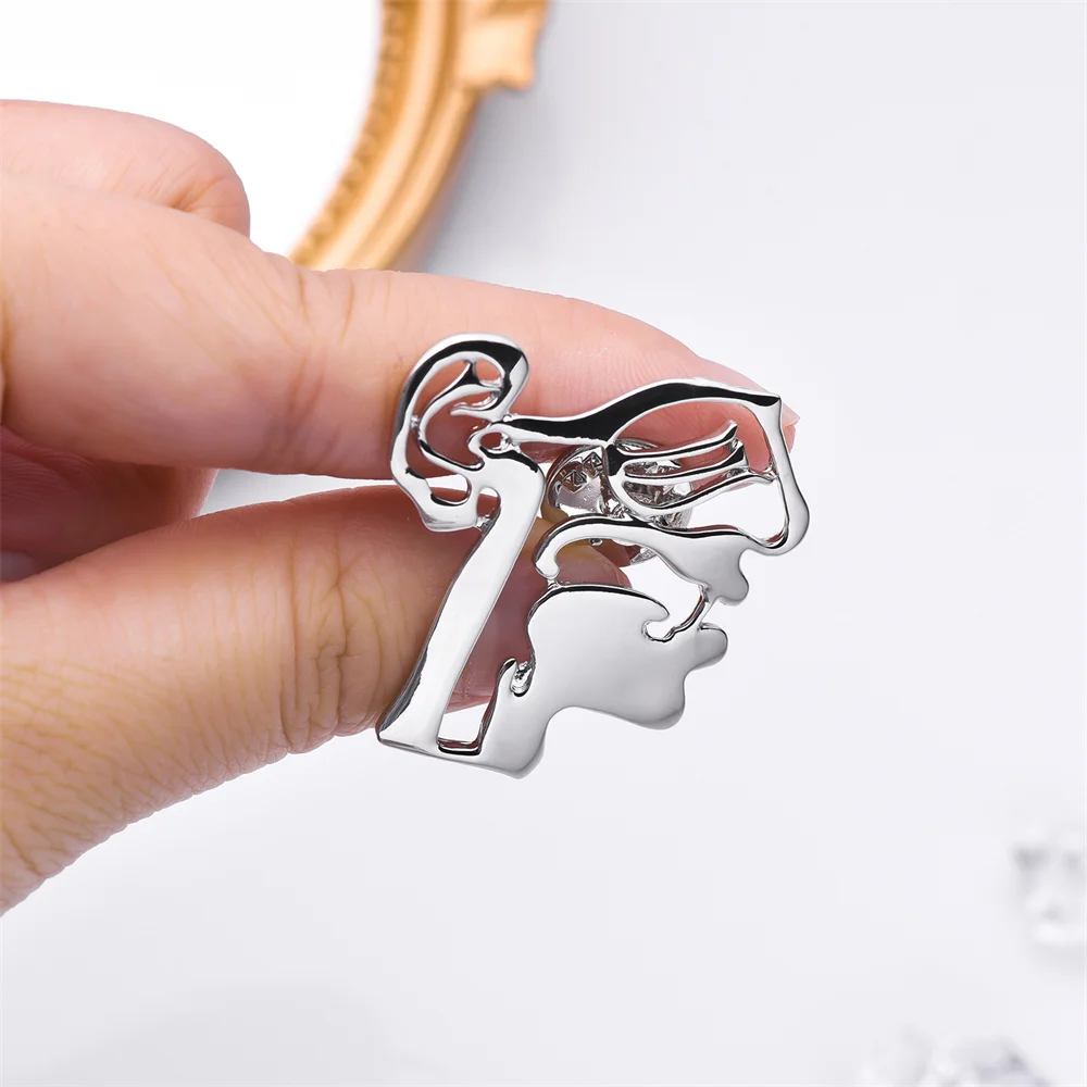 Ent Metal Pin Beautifully Smooth Gold Plated Brooch Medical Otorhinolaryngology Badge for Doctor Nurse