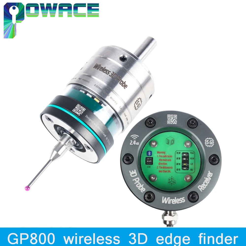 CNC Kฤฑzฤฑlรถtesi Kablosuz Fotoelektrik Probu 3D Kenar Bulucu Tekrarlayan Doฤruluk 0.001mm GP-800