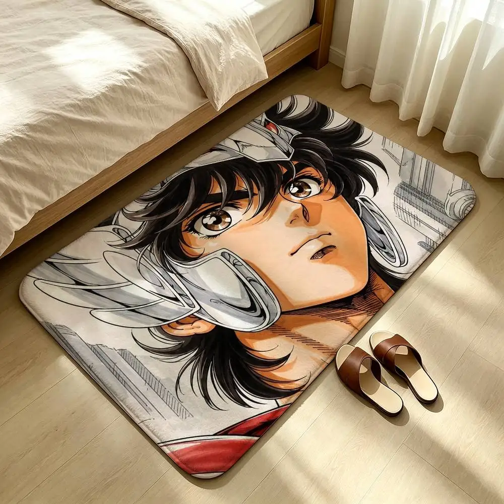 Cool S-Saint S-Seiya-es Anime Shower Room Absorbent Small Floor Mat Soft Comfortable Decorative Foot Mat