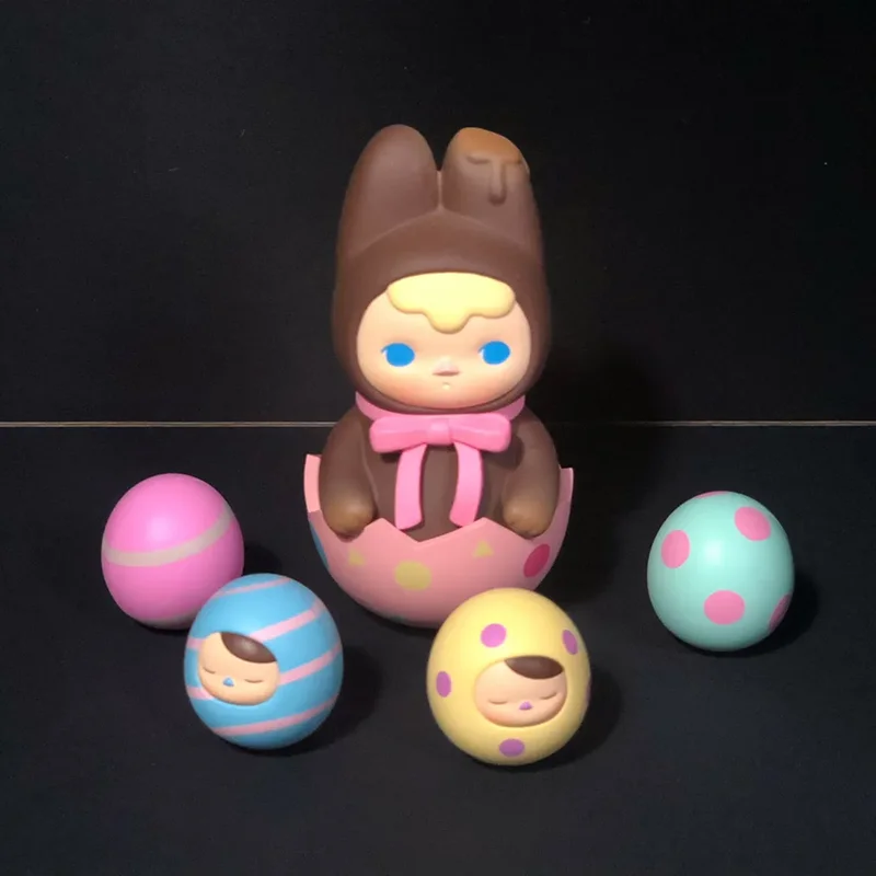 Original Limited Edition Chocolate Bunny Series Pucky Action Figure Toys PVC Pucky Doll Gifts for Kids Lovely Pucky Figure Doll