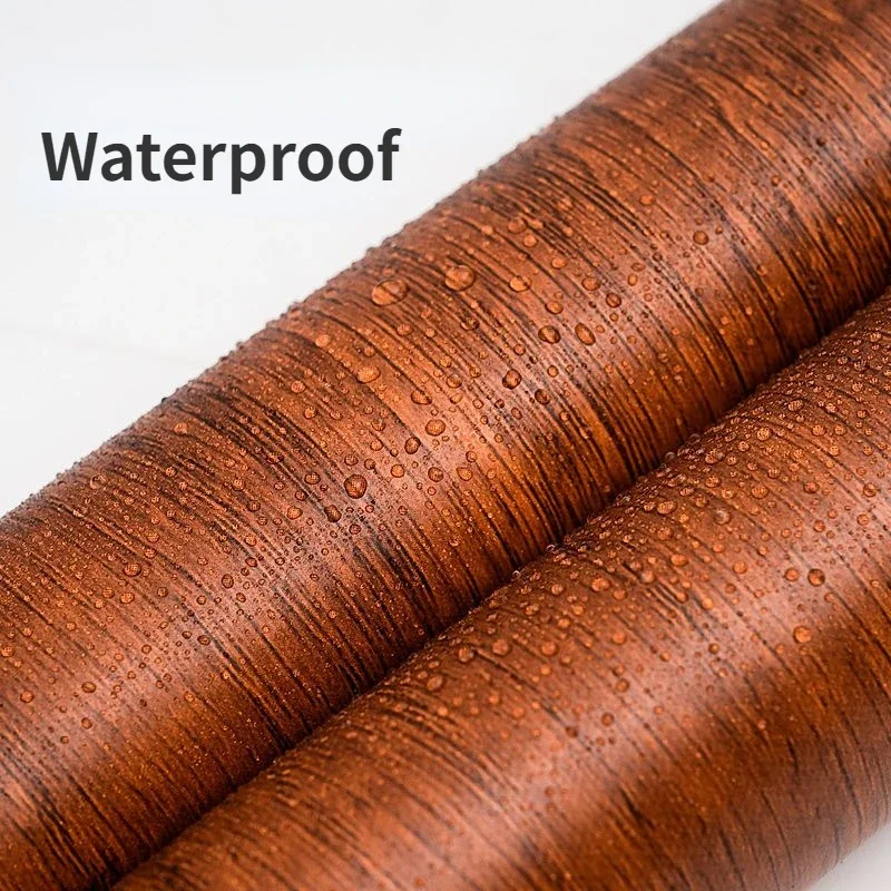 90cm Width Wood Grain PVC Wallpaper for Door Wardrobe Cupboard Table Furniture Waterproof Self Adhesive Stickers Home Decor Film