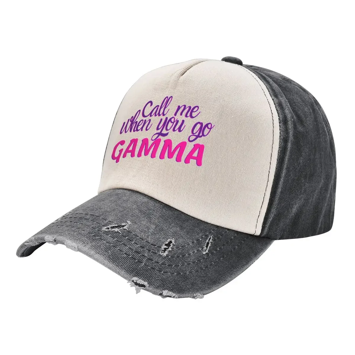 Call Me When You Go Gamma Pink Baseball Cap Hat Man For The Sun Snapback Cap tea Hat black Boy Women's