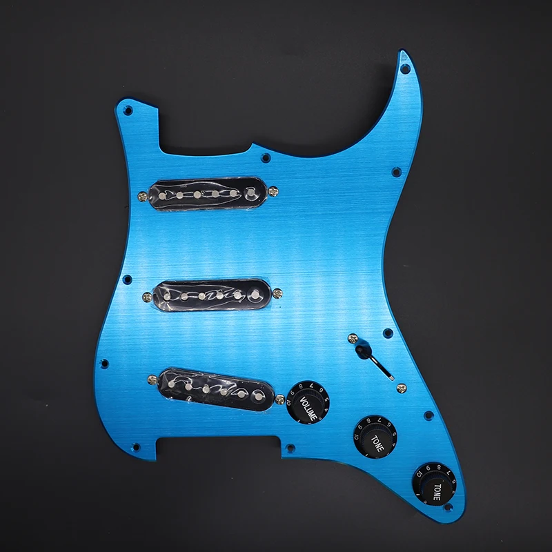 Loaded Strat Electric Guitar Prewired ST Pickguard with Ceramic Single Colis Pickups for Fender Tone Volume Control 5 Way Switch