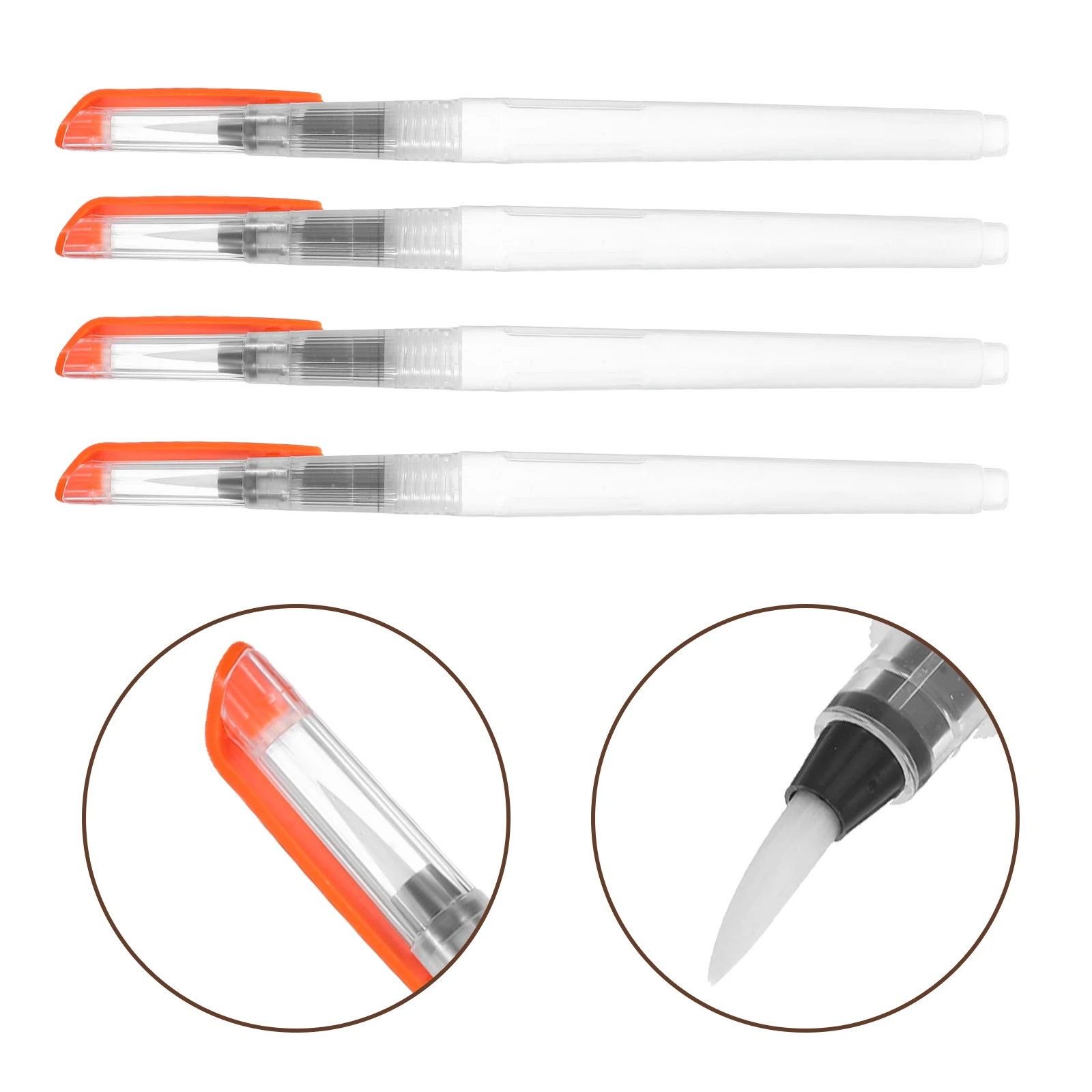 

10 PCS Tap Water Brush Colouring Pencils for Adults Set Refillable Watercolor Pens White Travel