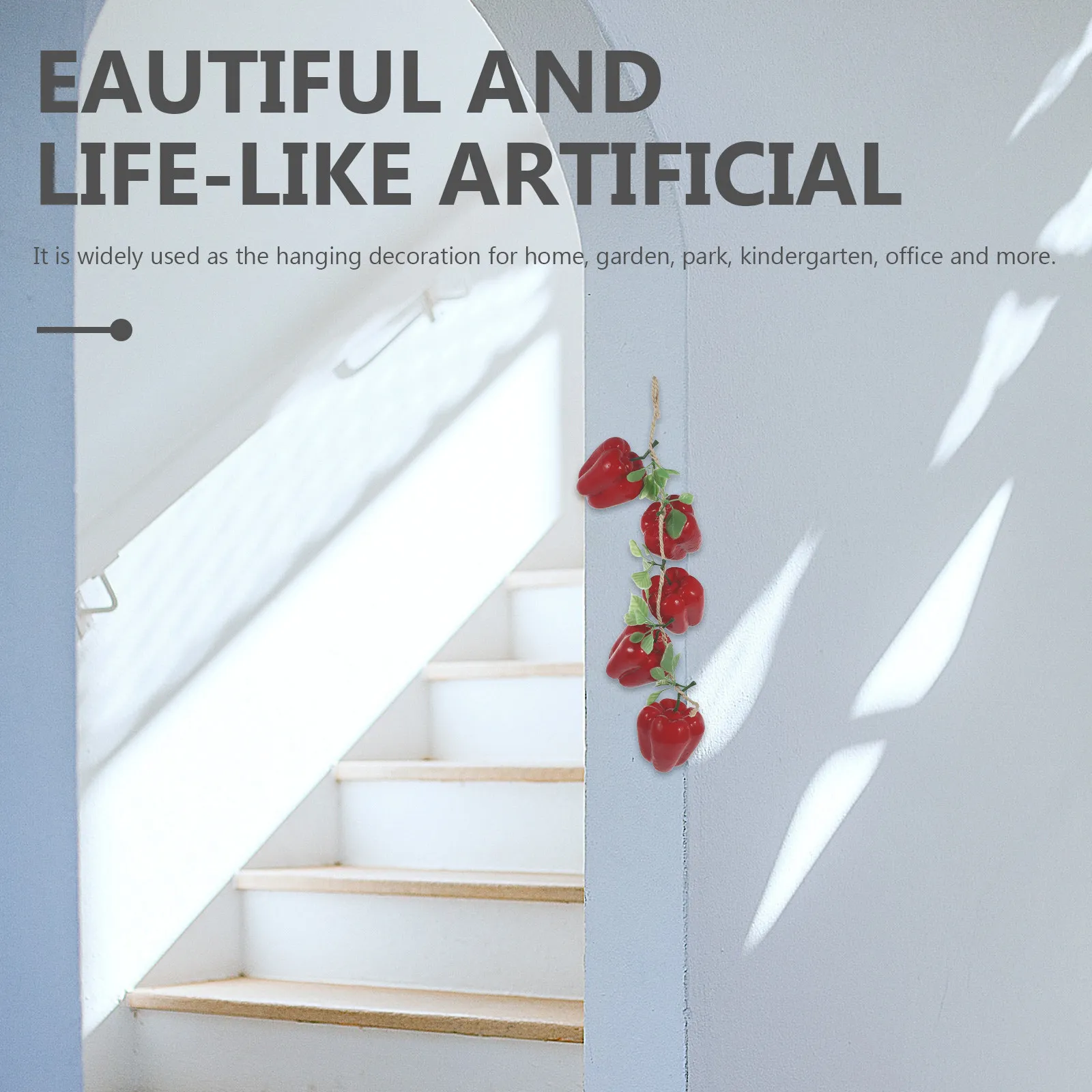 

1 шт. Яркая реалистичная гирлянда-перец для декора торговых витрин, украшения стен, детских садов, праздничных столов