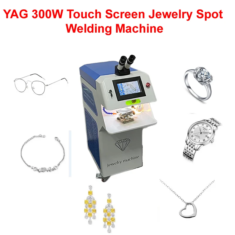 Saldatrice a punti per gioielli con Touch Screen Super Power 150J LY Mini YAG Laser 300W Micro saldatura Laser per catena in argento dorato