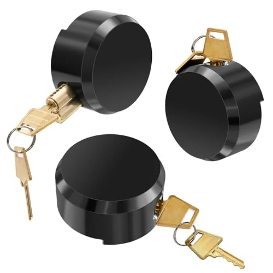 

Hidden Puck Locks for Trailers, Trailer Door Locks Heavy Duty Hockey Puck Locks Hidden Shackle Padlocks Keyed Alike Trailer Puc