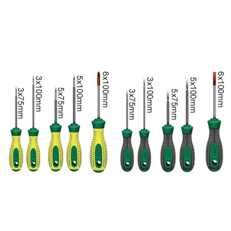 M6CF  Alloy Steel  Screwdriver Set with Silicone Handle for Fastening,Chiseling or Loosening Seized Screws