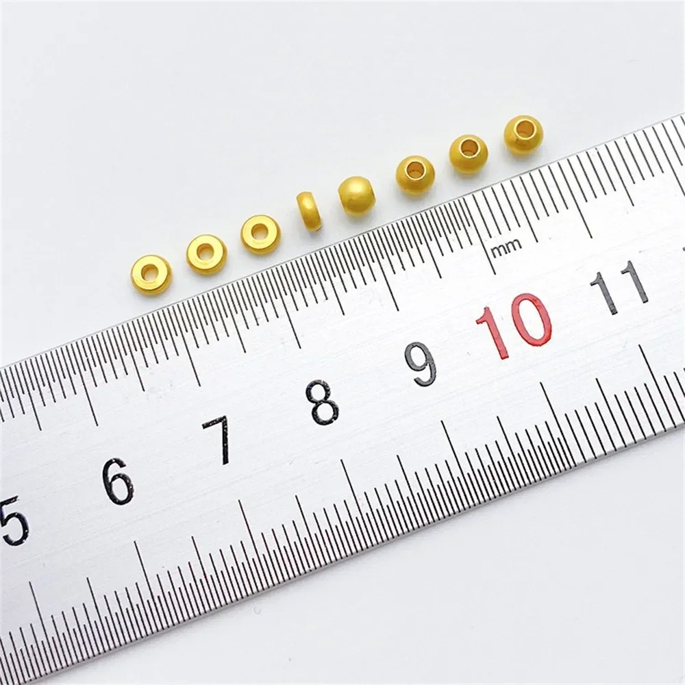 Antique Gold Transfer Beads Small Gold Beads Round Beads Spacer Pieces DIY Jewelry Handmade Bracelets Necklaces Loose Beads