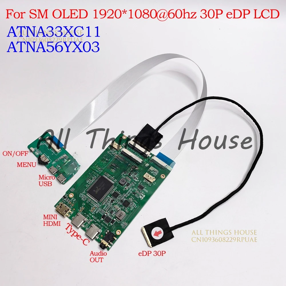 

Универсальная плата драйвера ЖК-дисплея, универсальный комплект OLED, ATNA33XC11-0, ATNA56YX03