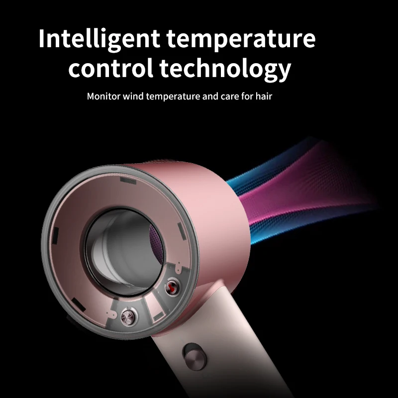 2026 Mini Professional Anion Protable Hair Dryer Bladeless Temperature Control Lightweight With Smooth Styling Nozzles HairDryer