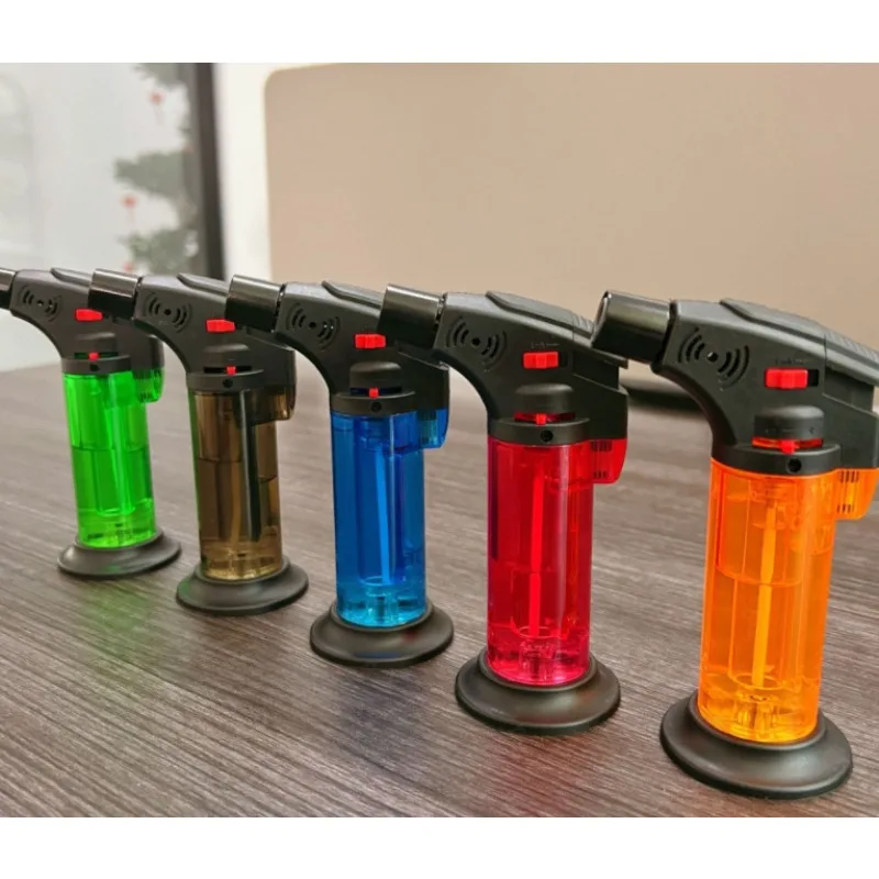 

2025 Hot-selling Outdoor Camping Barbecue Spot Cigar Baking Ignition Gun Windproof Blue Flame Inflatable Spray Gun Men's Lighter