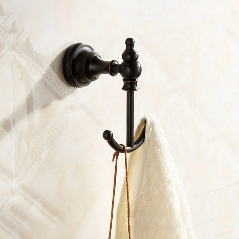 

Масло втирают Бронзовый халат крючки для полотенец крючки ткань полотенце пальто вешалка дверь настенный крючок, Товары для ванной Nba826