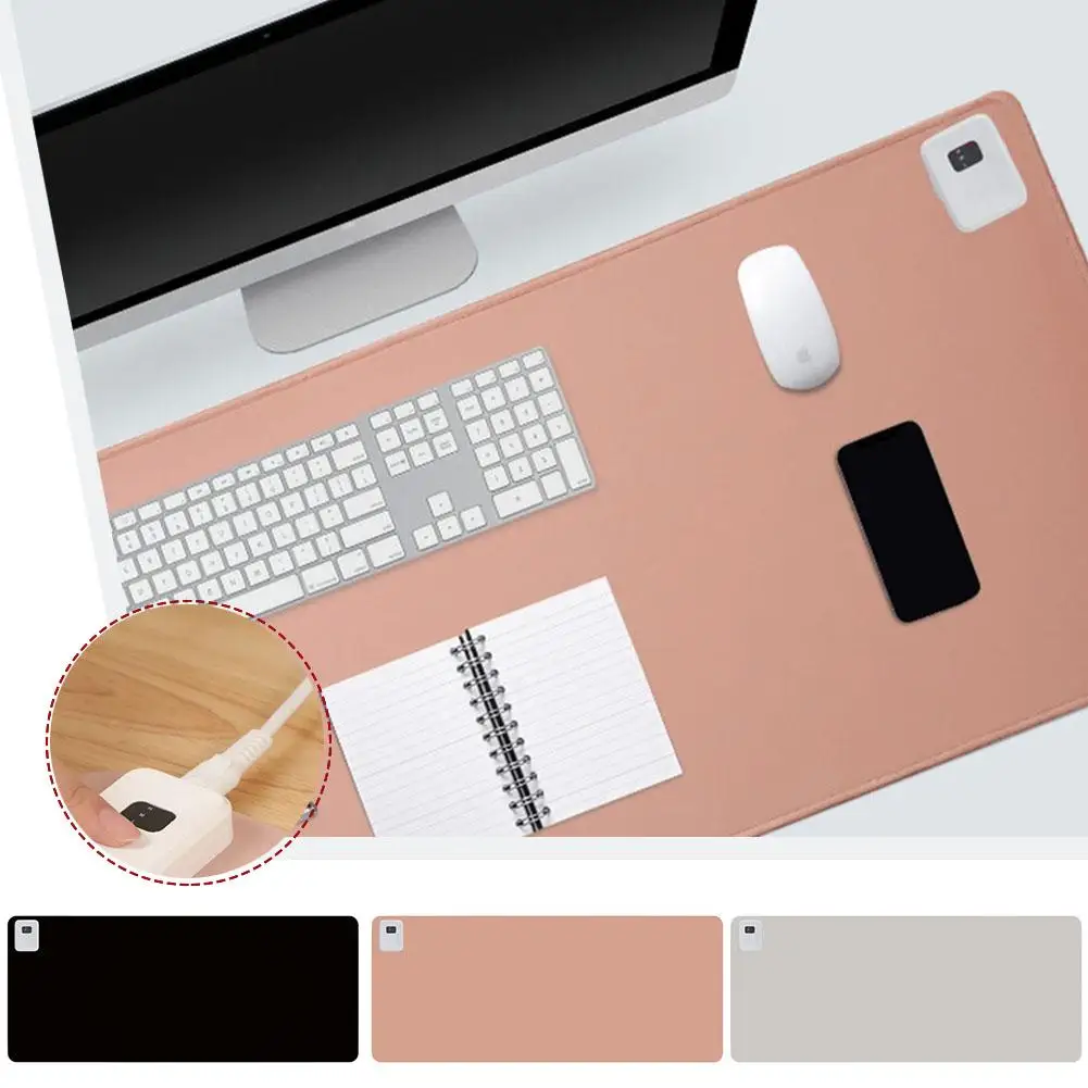 

Large Heated Leather Mouse Pad Office Desk Hand Warmer Students Heating Temperature Adjustable Writing Pad Pad Desk Z9P9