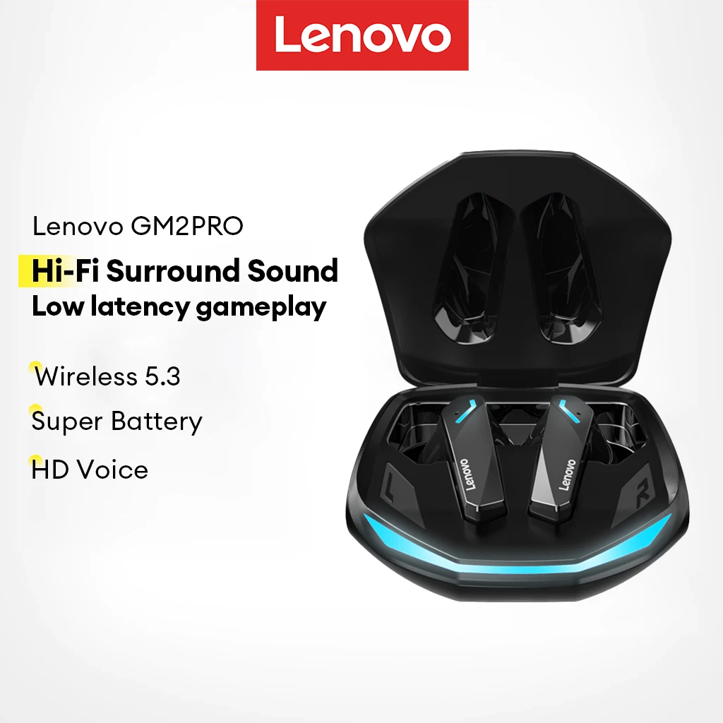 Keuze Lenovo Gm2pro Hd Call Dual Mode Gaming Headset Draadloze Bluetooth 5.3 Oortelefoon Hifi Lage Latentie Muziek Koptelefoon Xt86pro