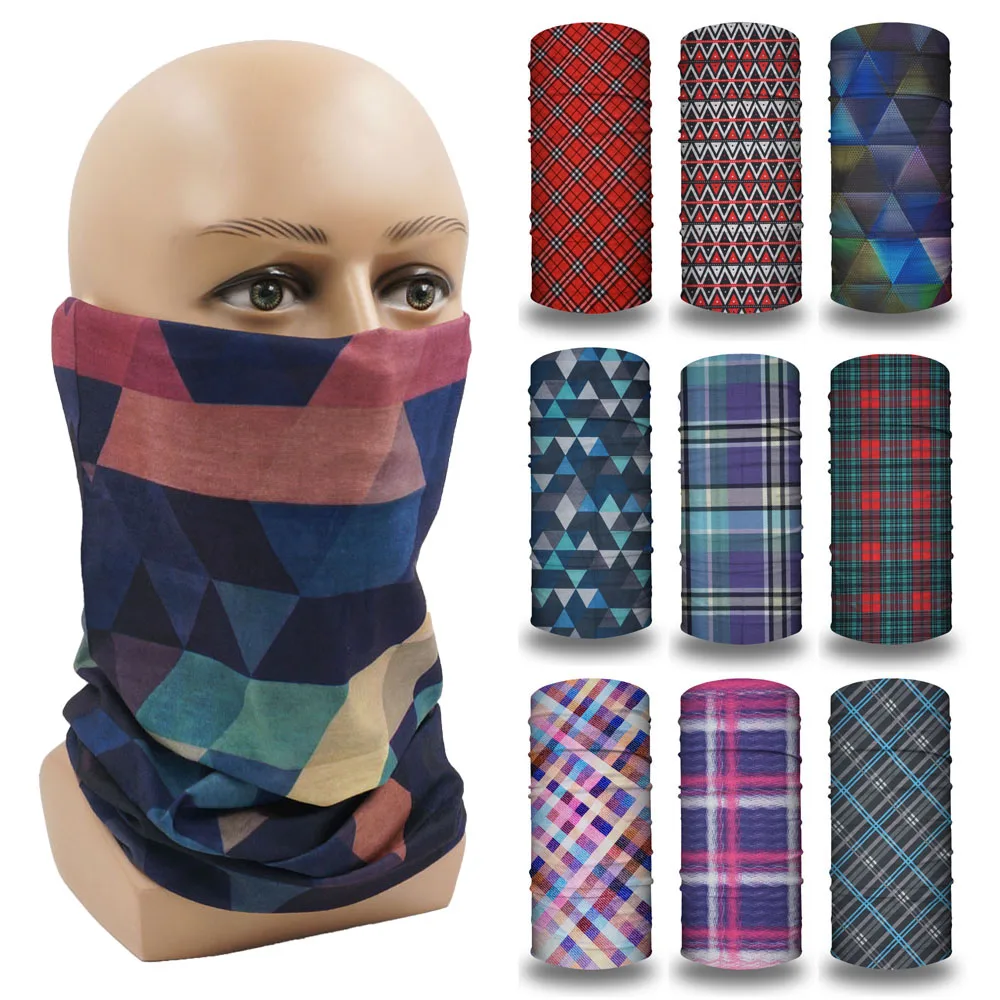 AliExpress Fandana Gear Tube Seamless Plaid Bandana Unisex Multi-Sport Face Cover Balaclava for Cycling Hiking Helmet Liner Neck Gaiter Dustproof