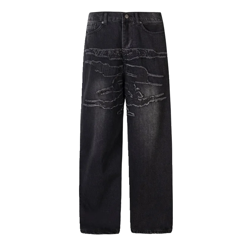 

23FW High Quality Y/Project Men Women Casual Fashion Vintage Trousers Embroidered Denim Jeans Y2k Clothes
