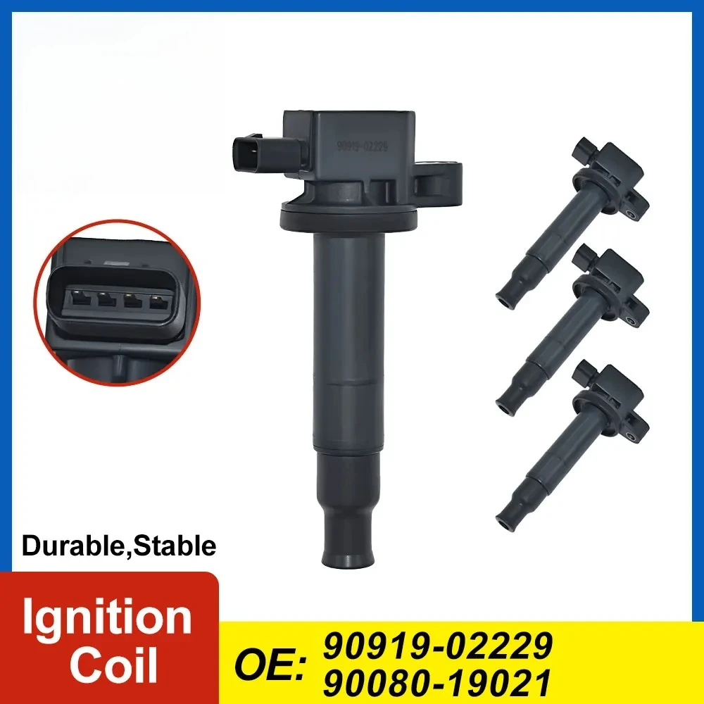 

1/4PCS Ignition Coil 90919-02229 90080-19021 Engine Spark Plug Connector for xA xB Echo Prius Yaris Replacement Parts