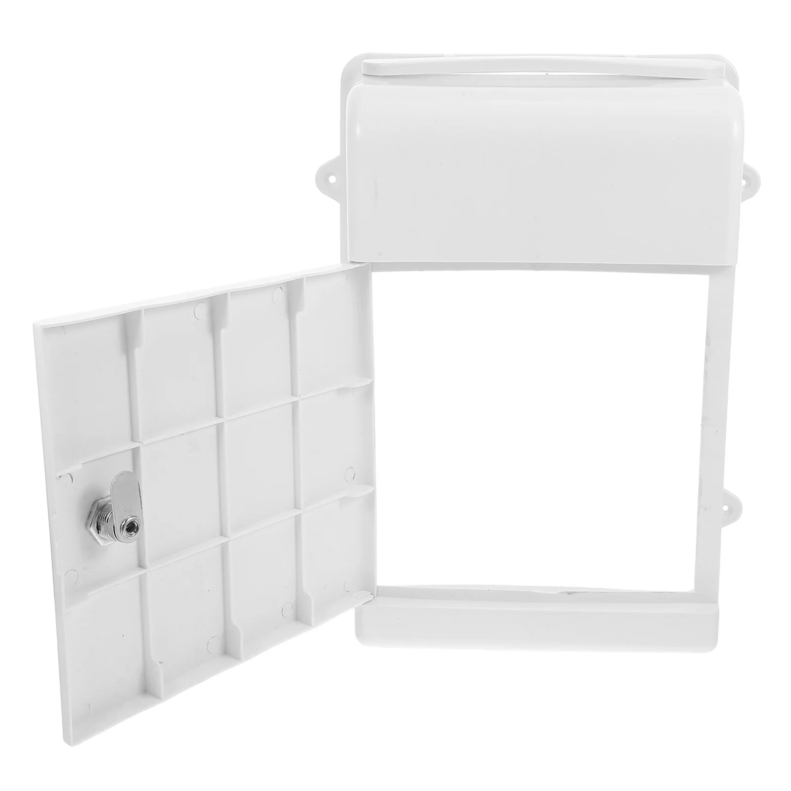 Wall Mounted Mailbox Lock Weatherproof Suggestion Box for Letters Reports Takeaway Secure Storage Plastic Ballot Donation Slot