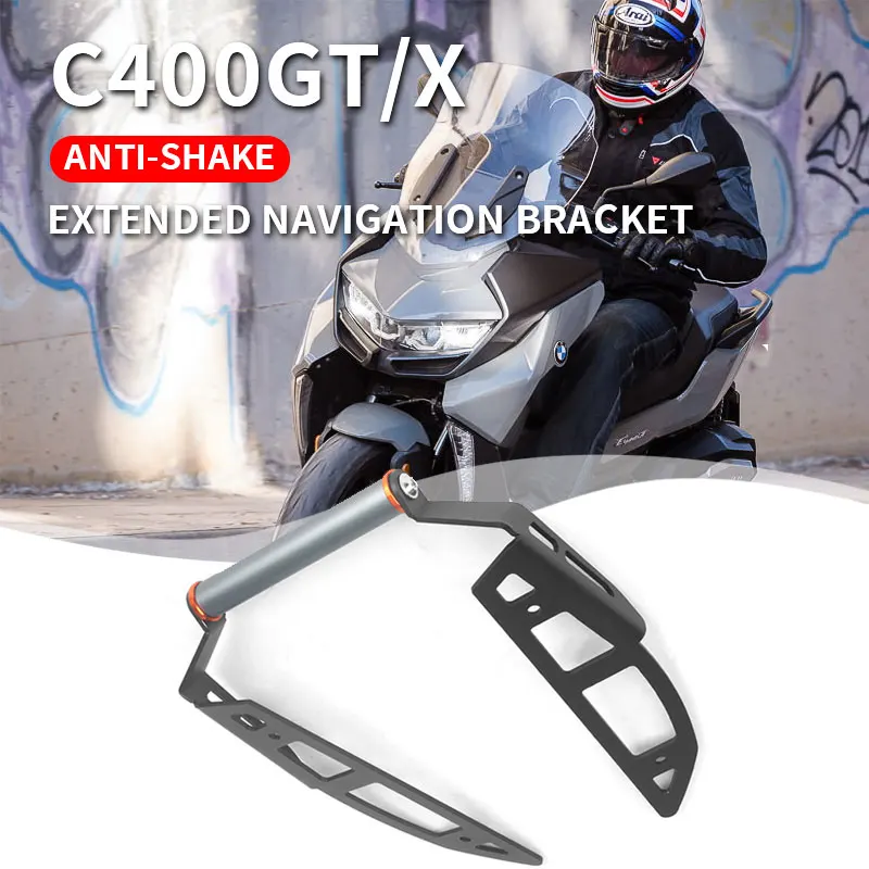 New Motorcycle Accessories Navigation Bracket Holder CNC For BMW C400GT C 400 GT C400X C 400X Mobile Phone Navigation phone ﻿