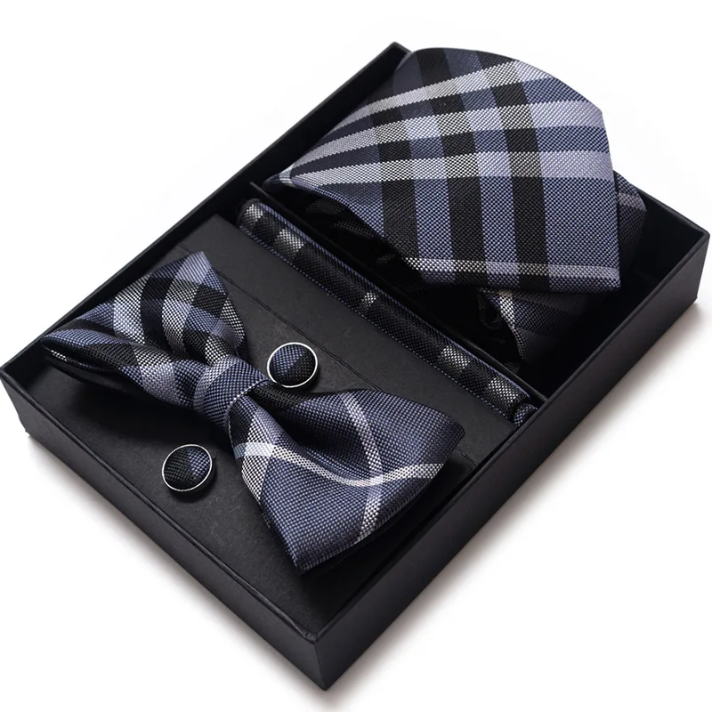 Hot Selling Herren Krawatte Krawatte Set Geschenk box, 6-teiliges Set, Krawatte, Business Kleid Krawatte, Guangzhou