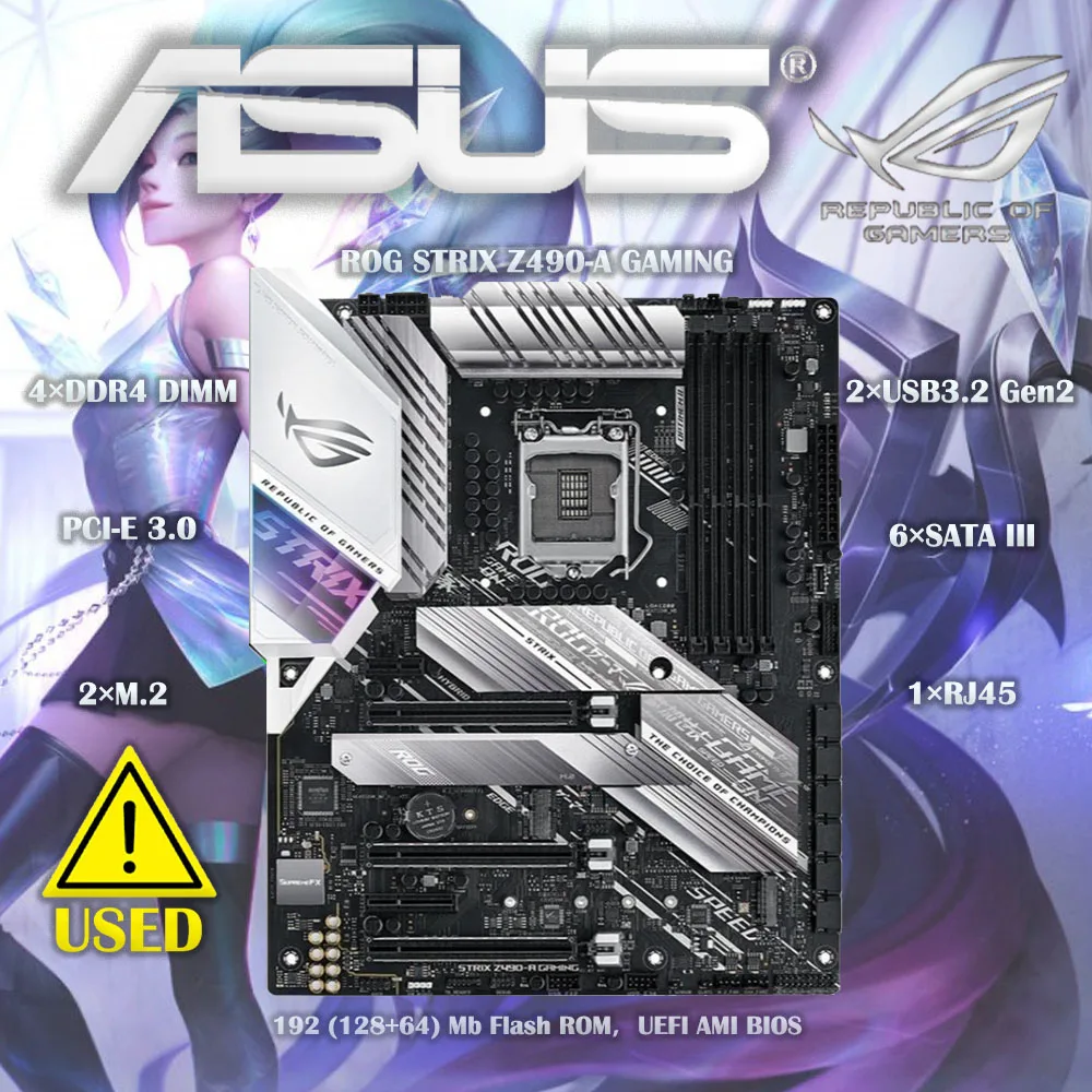 ASUS ROG STRIX Z490-A GAMING LGA 1200 (Intel 10th Gen) Z490 SATA 6Gb/s ATX Intel Motherboard