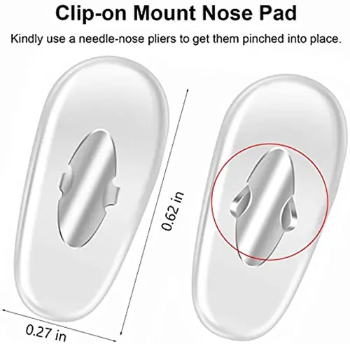 Imagen 2 del producto Venta al por mayor de almohadillas nasales de repuesto para gafas de sol Rayban Aviator RB3025, 3026, RB3030, RB3211, RB3362 con montaje con Clip