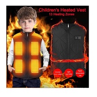 Heated Vest for Boys Girls 13 Heating Zones Heated Body Warmer Kids Gilet USB Charging Heated Waistcoat Washable