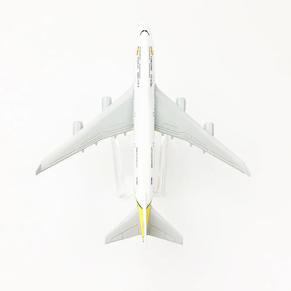 Avião fundido modelo b747 royal brunei companhias aéreas avião 16cm liga de metal 1:400 escala avião modelo brinquedo para crianças brinquedos