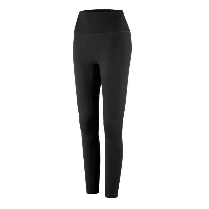 Pantalones de yoga abrasivos de doble cara, cintura alta, levantamiento de cadera, pantalones deportivos ajustados de nueve puntos, pantalones de fitness para correr