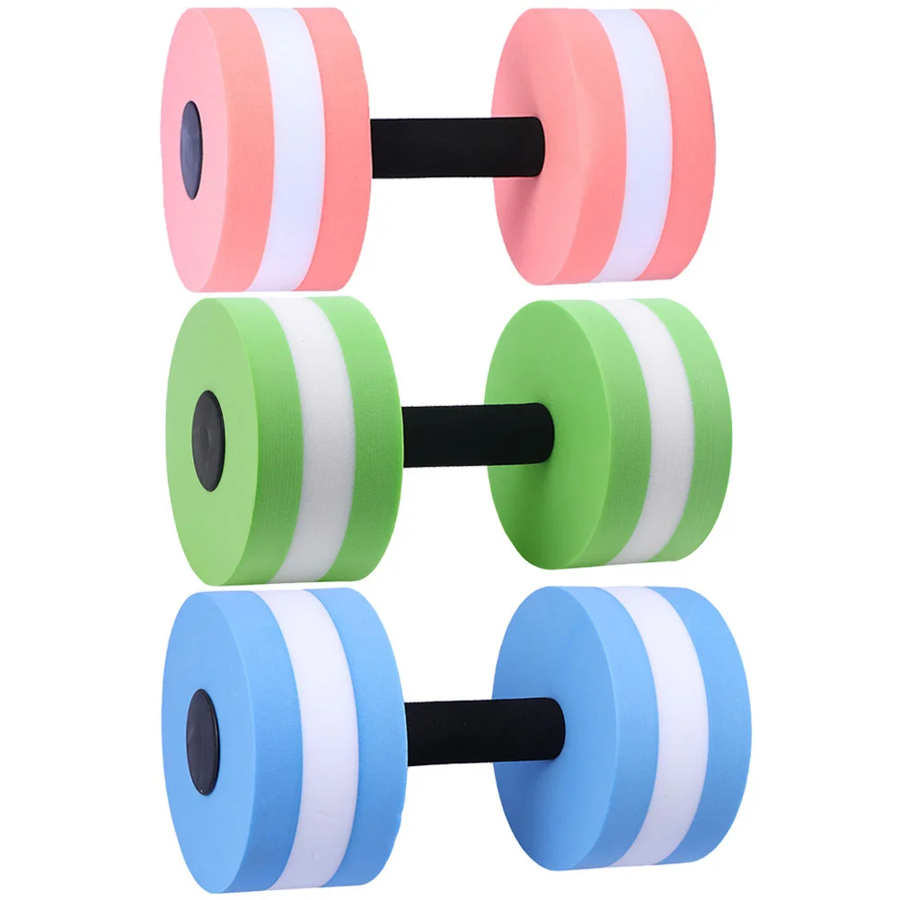 

3 Pcs Dumbbells Barbell Water Floating Aquatic Fitness Swimming Equipment Man Child