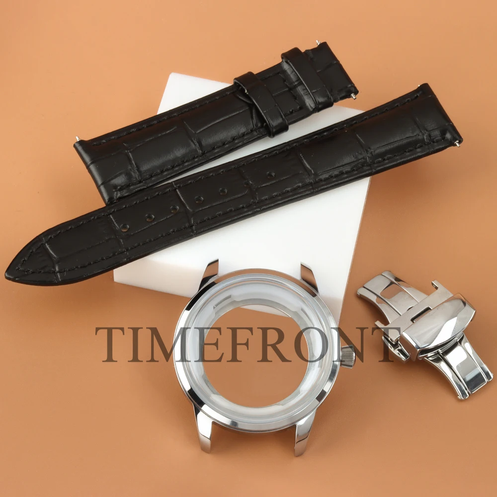 40mm Cocktail Watch Case Leather Strap To Modified Mechanical Watch Replacement Cases For Presage Seiko NH35 NH36 NH38 Movement