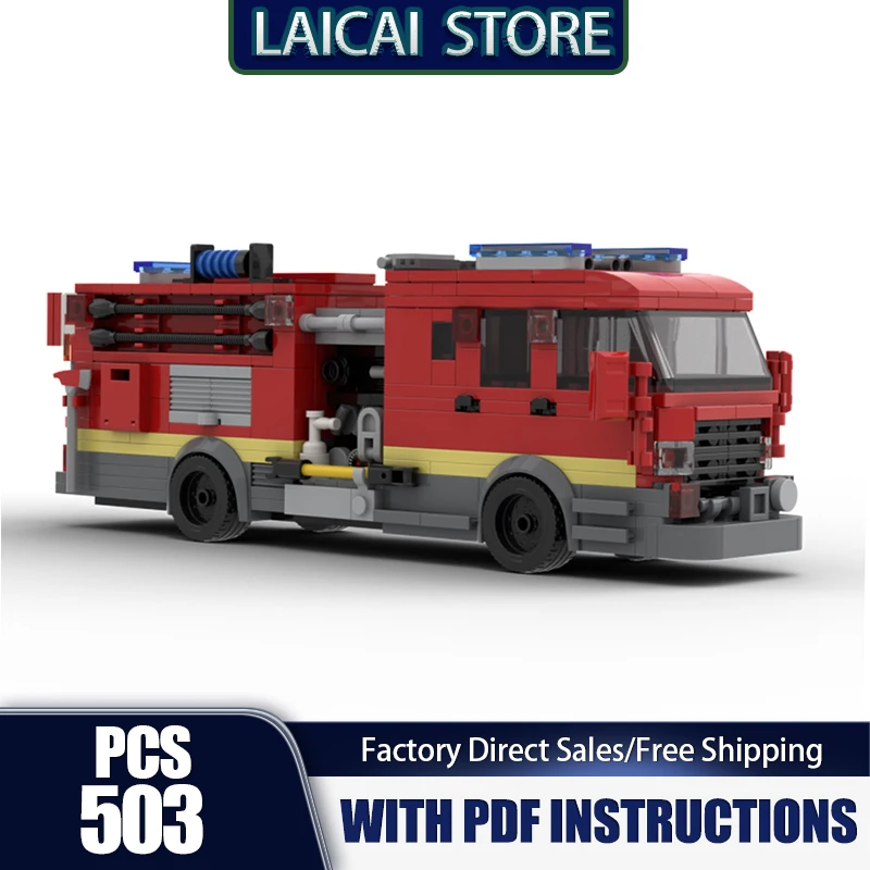 

Fire Fighting Model Moc Building Blocks Modular Fire Truck | Engine 2 Model Technology Bricks DIY Assembly Construstion Gift Toy