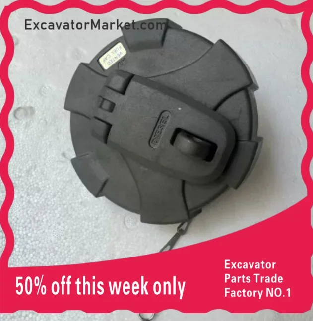 R-9 Fuel Cover Diesel Cap For Excavator Hyundai R1200-9 R140W-9 R215VS R225VS R215-9 Loader New Machine 32M9-02130 with 1 Key