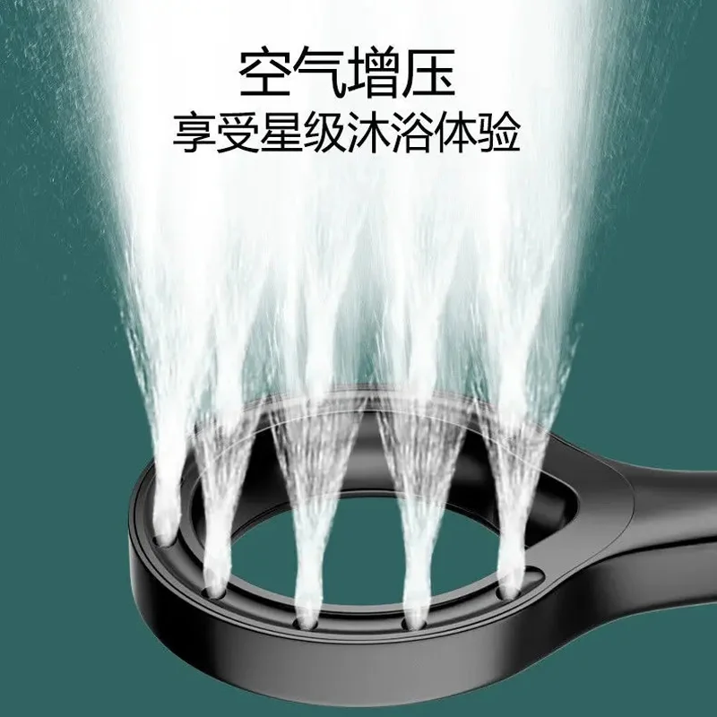 New 125mm Big Panel Heart Ring Spray Booster Shower Heads High Pressure Large Flow Rainfall Faucet Shower Bathroom Accessories