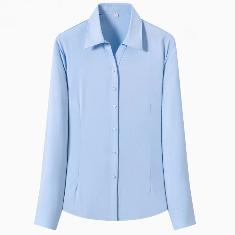 

8XL Bamboo Fiber Work white Shirts Men Long Sleeve Men Shirt Short Sleeve Women Shirt Long Sleeve High-end Anti-wrinkle Non-Iron