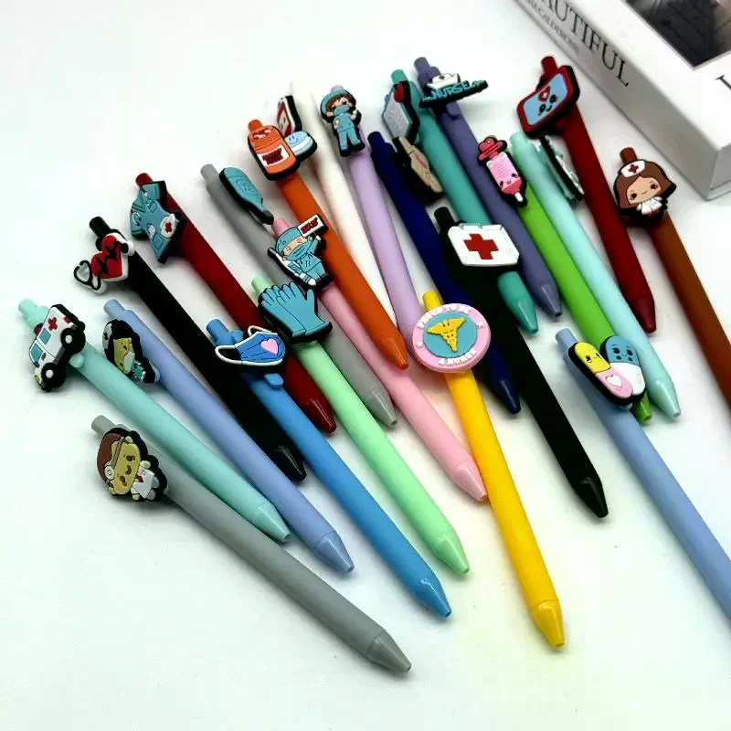 6/10Pcs Medical Record Pens Nurse Doctor Writing Gel Pens Nurses Day Gift Student Retractable Ballpoint Pen